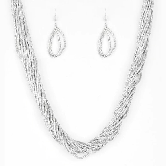 Paparazzi The Speed of Starlight necklace and earring set - Picture 1 of 3